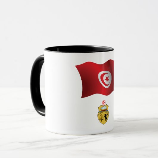 Tunesische vlag en wapenschild Patriottisch Tunesi Mok (Voorkant links)