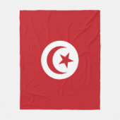 Tunesische vlag fleece deken (Voorkant)