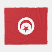 Tunesische vlag fleece deken (Voorkant (Horizontaal))