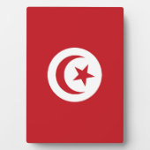 Tunesische vlag fotoplaat (voorkant)