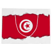 Tunesische vlag groot cadeauzakje (Achterkant)