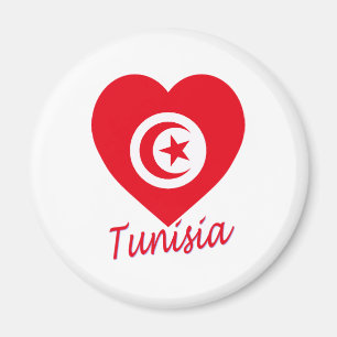 Tunesische vlag Heart Magneet