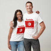 Tunesische vlag + kaart + tekst T-shirt (Unisex)