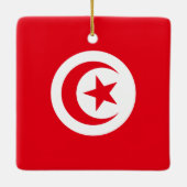 Tunesische vlag keramisch ornament (Achterkant)