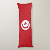 Tunesische vlag lichaamskussen (Achterkant (Verticaal))