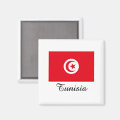 Tunesische vlag magneet (Voorkant / Achterkant)