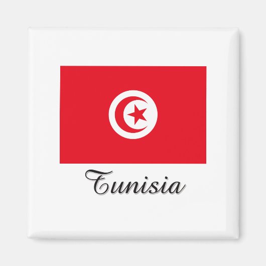 Tunesische vlag magneet (Voorkant)