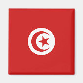 Tunesische vlag Magnet (Voorkant)