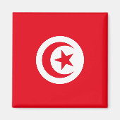 Tunesische vlag Magnet (Voorkant)