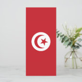 Tunesische vlag menu (Staand voorkant)
