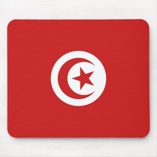 Tunesische vlag Mousepad Muismat (Voorkant)