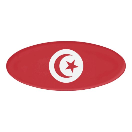 Tunesische vlag naambadge (Voorkant)