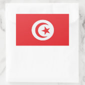 Tunesische vlag, Noord-Afrika, Rechthoekige Sticker (Tas)
