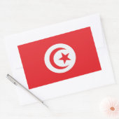 Tunesische vlag, Noord-Afrika, Rechthoekige Sticker (Envelop)