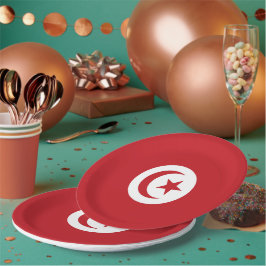 Tunesische vlag papieren bordje