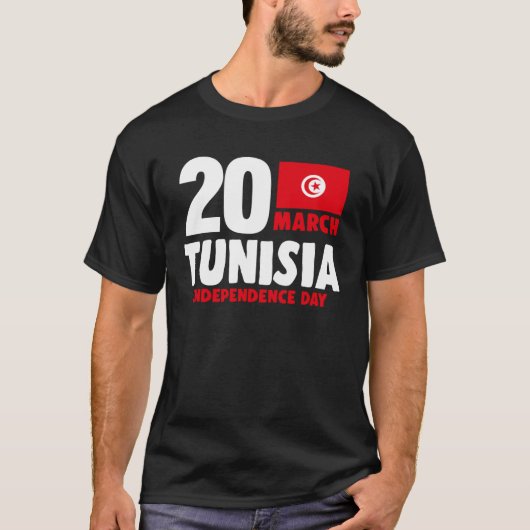  Tunesische vlag Patriottisch Tunesisch Onafhankel T-shirt (Voorkant)