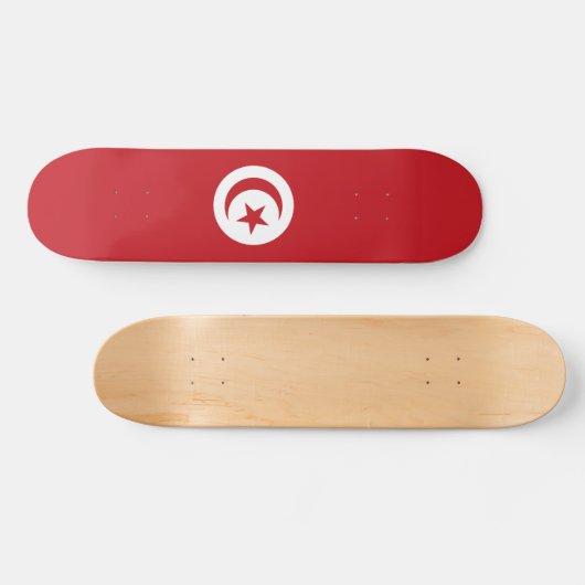 Tunesische vlag persoonlijk skateboard (Horizontaal)