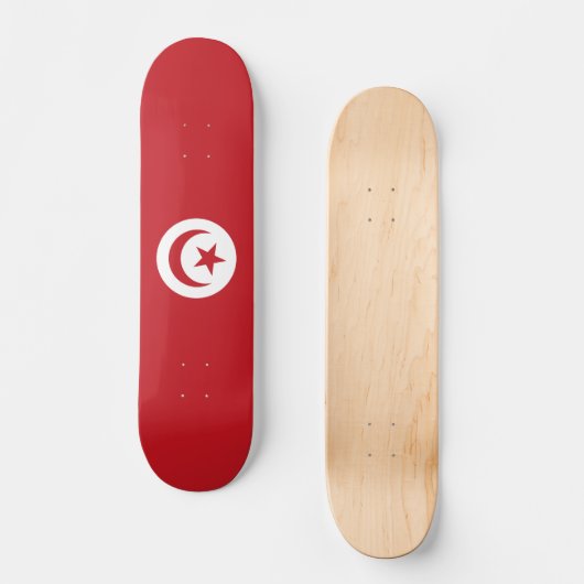 Tunesische vlag persoonlijk skateboard (Voorkant)