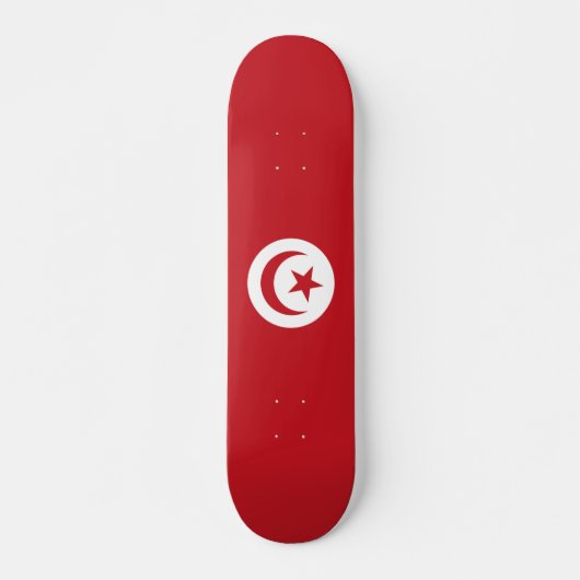 Tunesische vlag persoonlijk skateboard (Voorkant)