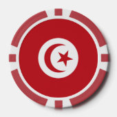 Tunesische vlag poker chips (Voorkant)