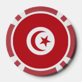 Tunesische vlag poker chips (Achterkant)