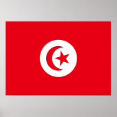 Tunesische vlag poster (Voorkant)
