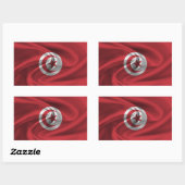 Tunesische vlag rechthoekige sticker (Vel)