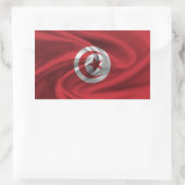 Tunesische vlag rechthoekige sticker (Tas)