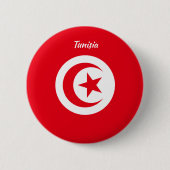 Tunesische vlag ronde Button (Voorkant)
