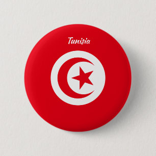 Tunesische vlag ronde Button