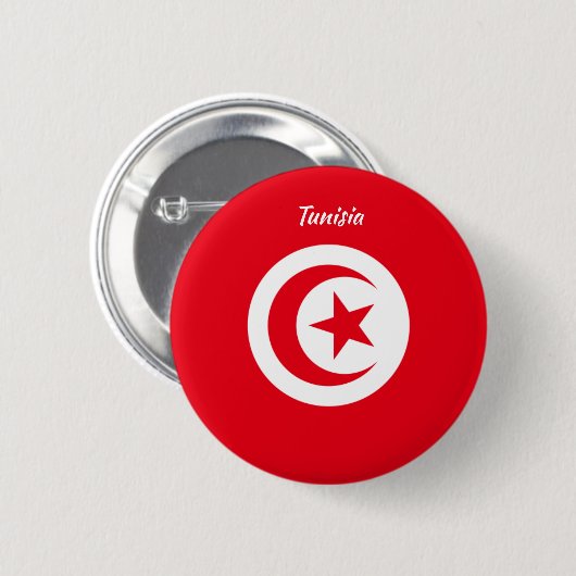 Tunesische vlag ronde Button (Voorkant /achterkant)