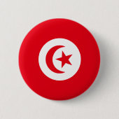 Tunesische vlag ronde button 5,7 cm (Voorkant)