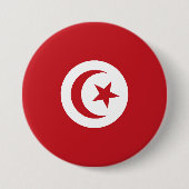 Tunesische vlag ronde button 7,6 cm (Voorkant)