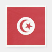 Tunesische vlag servet (Voorkant)