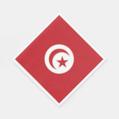 Tunesische vlag servet (Hoek)