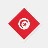 Tunesische vlag servet (Hoek)