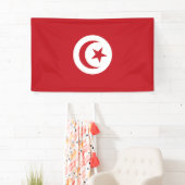Tunesische vlag spandoek (Insitu)