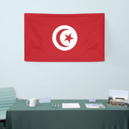 Tunesische vlag spandoek