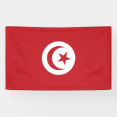 Tunesische vlag spandoek (Horizontaal)