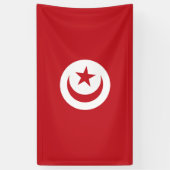 Tunesische vlag spandoek (Verticaal)