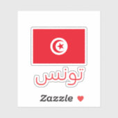 Tunesische vlag sticker (Vel)