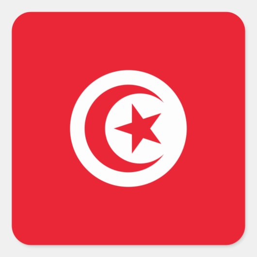Tunesische vlag-Sticker Vierkante Sticker (Voorkant)