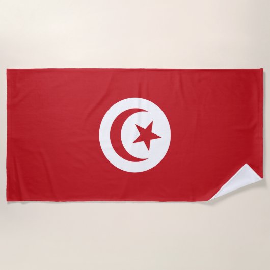 Tunesische vlag strandlaken (Voorkant)