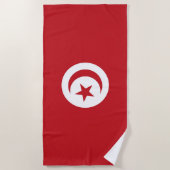 Tunesische vlag strandlaken (Voorkant)