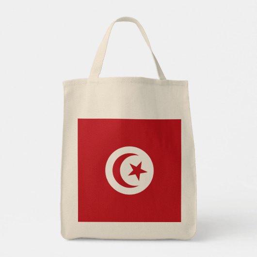 Tunesische vlag tote bag (Achterkant)