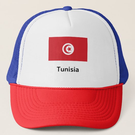 Tunesische vlag trucker pet (Voorkant)