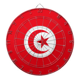 Tunesische vlag (Tunesië) (islamitische halve maan Dartbord