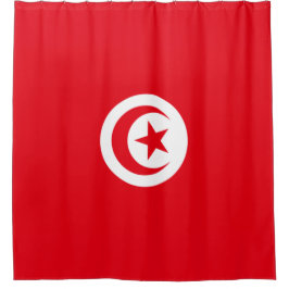 Tunesische vlag (Tunesië) (islamitische halve maan Douchegordijn