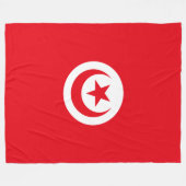 Tunesische vlag (Tunesië) (islamitische halve maan Fleece Deken (Voorkant (Horizontaal))