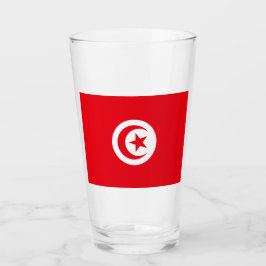 Tunesische vlag (Tunesië) (islamitische halve maan Glas